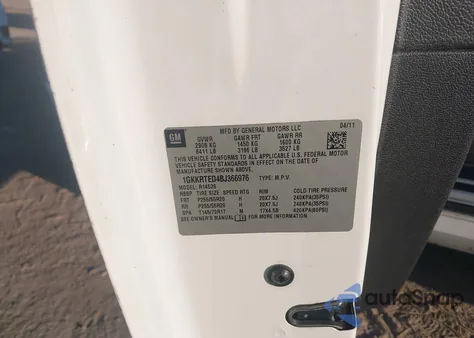 2011 GMC Acadia Denali из США, поврежденный, VIN 1GKKRTED4BJ366976